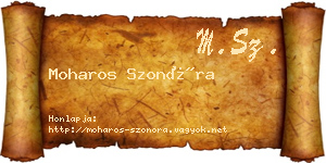 Moharos Szonóra névjegykártya